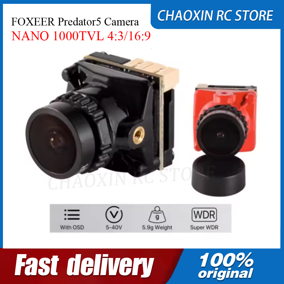 Drone With Camera - FOXEER Predator5 Kamera NANO 1000TVL 4:3/16:9