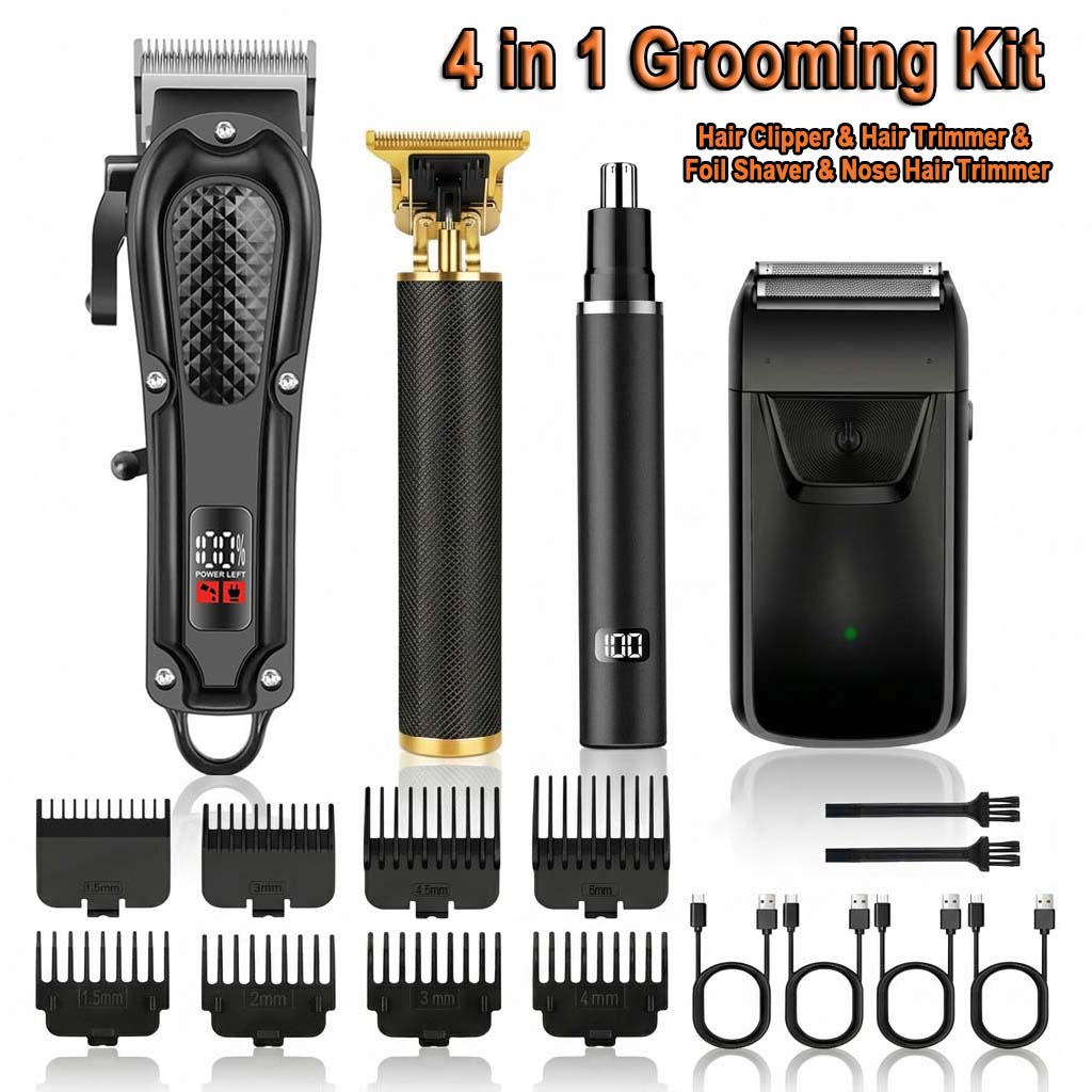 4 In 1 Esc - 4-in-1-Haarschneideset für Herren, kabelloser elektrischer Trimmer,