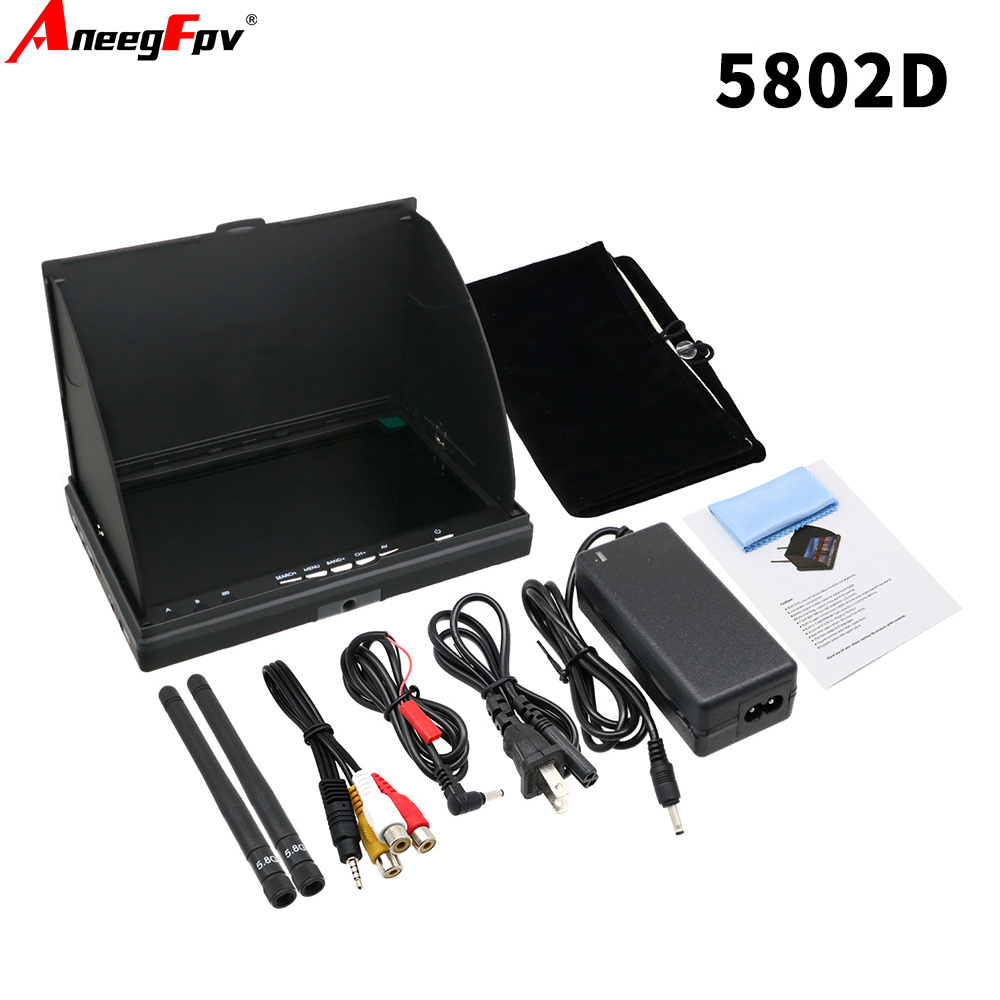 Goggles Fpv - LCD5802D LCD5802S 7-Zoll-5,8 G 40-Kanal-FPV-Monitor Raceband-Videobildschirm