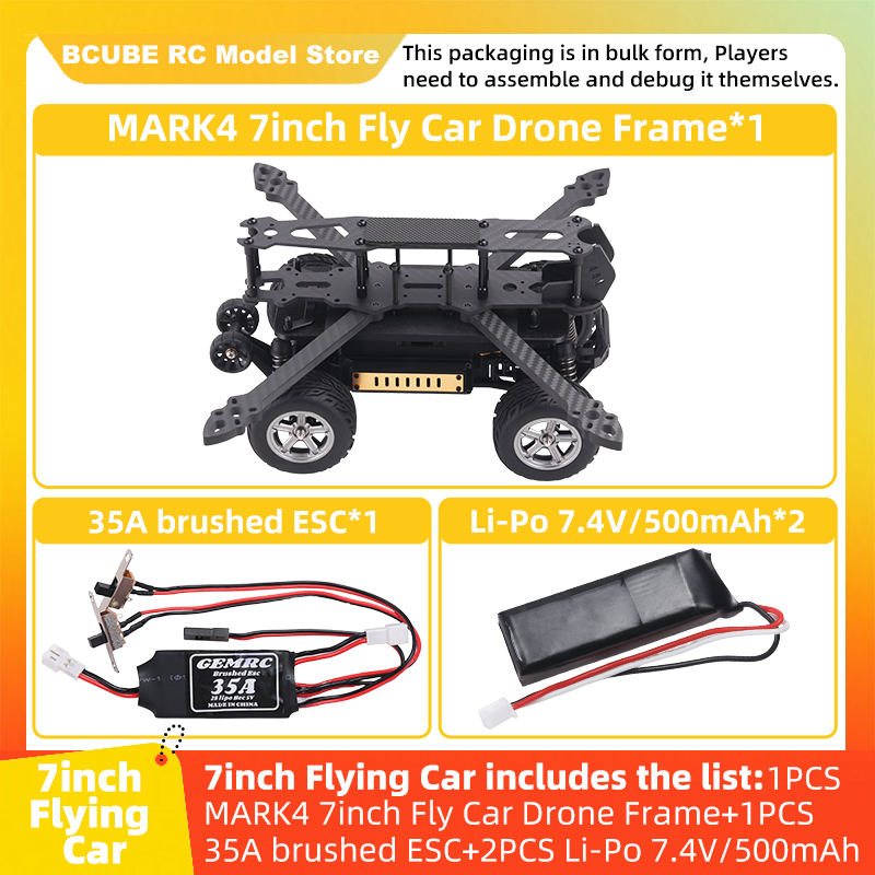 F722 Flight Controller - B-CUBE 7-Zoll-Flugauto-FPV-Drohnen-Rahmenkit aus Kohlefaser für Rennquadcopter